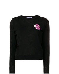 Женский черный свитер с круглым вырезом от Vivetta