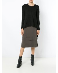 Женский черный свитер с круглым вырезом от Uma Raquel Davidowicz