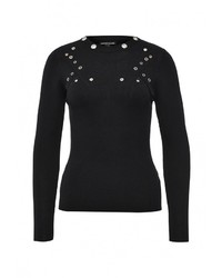 Женский черный свитер с круглым вырезом от Warehouse