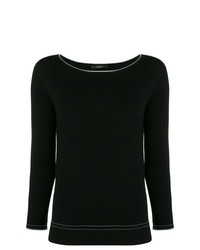 Женский черный свитер с круглым вырезом от Weekend Max Mara