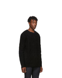 Мужской черный свитер с круглым вырезом от Fendi