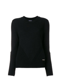 Женский черный свитер с круглым вырезом от Woolrich