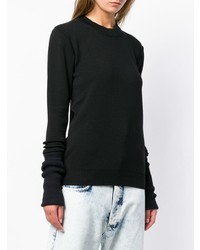 Женский черный свитер с круглым вырезом от Y/Project