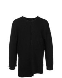Мужской черный свитер с круглым вырезом от Yohji Yamamoto