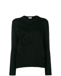 Женский черный свитер с круглым вырезом от Zanone