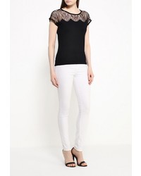 Женский черный свитер с круглым вырезом от Zarina