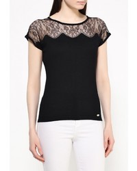 Женский черный свитер с круглым вырезом от Zarina