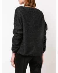 Женский черный свитер с круглым вырезом от Zero Maria Cornejo