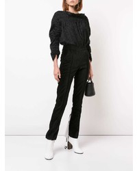 Женский черный свитер с круглым вырезом от Zero Maria Cornejo