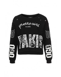 Женский черный свитер с круглым вырезом от Zeza