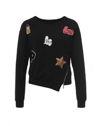 Женский черный свитер с круглым вырезом от Zeza