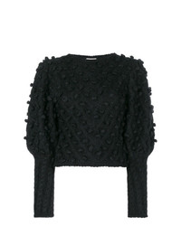 Женский черный свитер с круглым вырезом от Zimmermann
