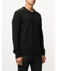 Мужской черный свитер с круглым вырезом от Les Hommes
