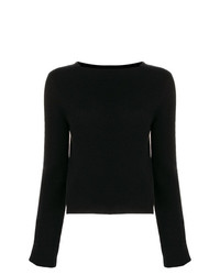Женский черный свитер с круглым вырезом от Zoe Jordan