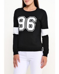 Женский черный свитер с круглым вырезом от Спартак