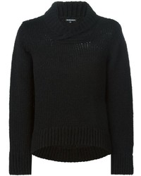 Черный свитер с отложным воротником от Ann Demeulemeester