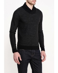 Черный свитер с отложным воротником от Fresh Brand