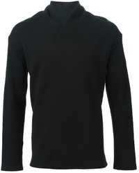 Черный свитер с отложным воротником от Stephan Schneider