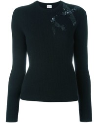 Женский черный свитер с пайетками от RED Valentino