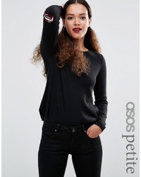 Женский черный свитер с принтом от Asos