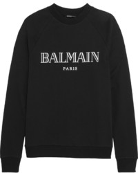 Женский черный свитер с принтом от Balmain