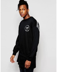 Мужской черный свитер с принтом от Boy London