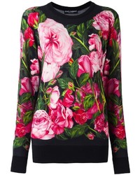 Женский черный свитер с принтом от Dolce & Gabbana