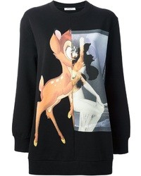 Женский черный свитер с принтом от Givenchy