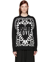 Женский черный свитер с принтом от Givenchy