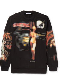 Мужской черный свитер с принтом от Givenchy