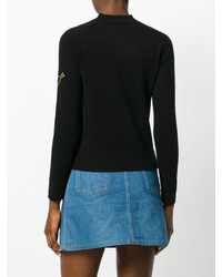 Женский черный свитер с принтом от Bella Freud