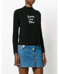 Женский черный свитер с принтом от Bella Freud