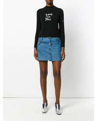 Женский черный свитер с принтом от Bella Freud