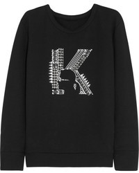 Женский черный свитер с принтом от Karl Lagerfeld