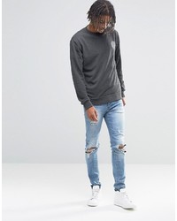 Мужской черный свитер с принтом от Antioch