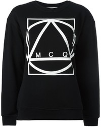 Женский черный свитер с принтом от McQ by Alexander McQueen