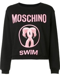 Женский черный свитер с принтом от Moschino