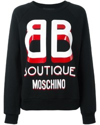 Женский черный свитер с принтом от Moschino