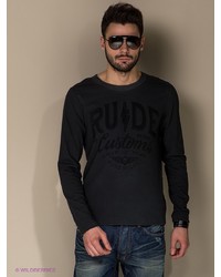 Мужской черный свитер с принтом от Rude Riders