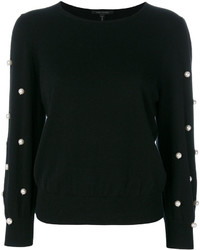 Женский черный свитер с украшением от Marc Jacobs