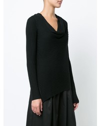 Женский черный свитер с хомутом от Tome
