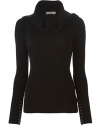 Женский черный свитер с хомутом от Sportmax