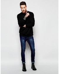 Мужской черный свитер от Dr. Denim