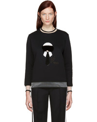 Женский черный свитер от Fendi