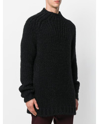 Мужской черный свитер от Roberto Collina