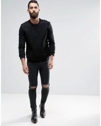 Мужской черный свитер от Religion