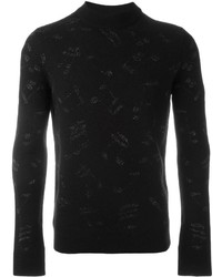Мужской черный свитер от Saint Laurent