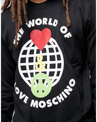 Мужской черный свитер от Love Moschino