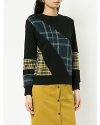 Женский черный свитшот в клетку от GUILD PRIME