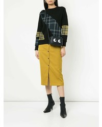 Женский черный свитшот в клетку от GUILD PRIME